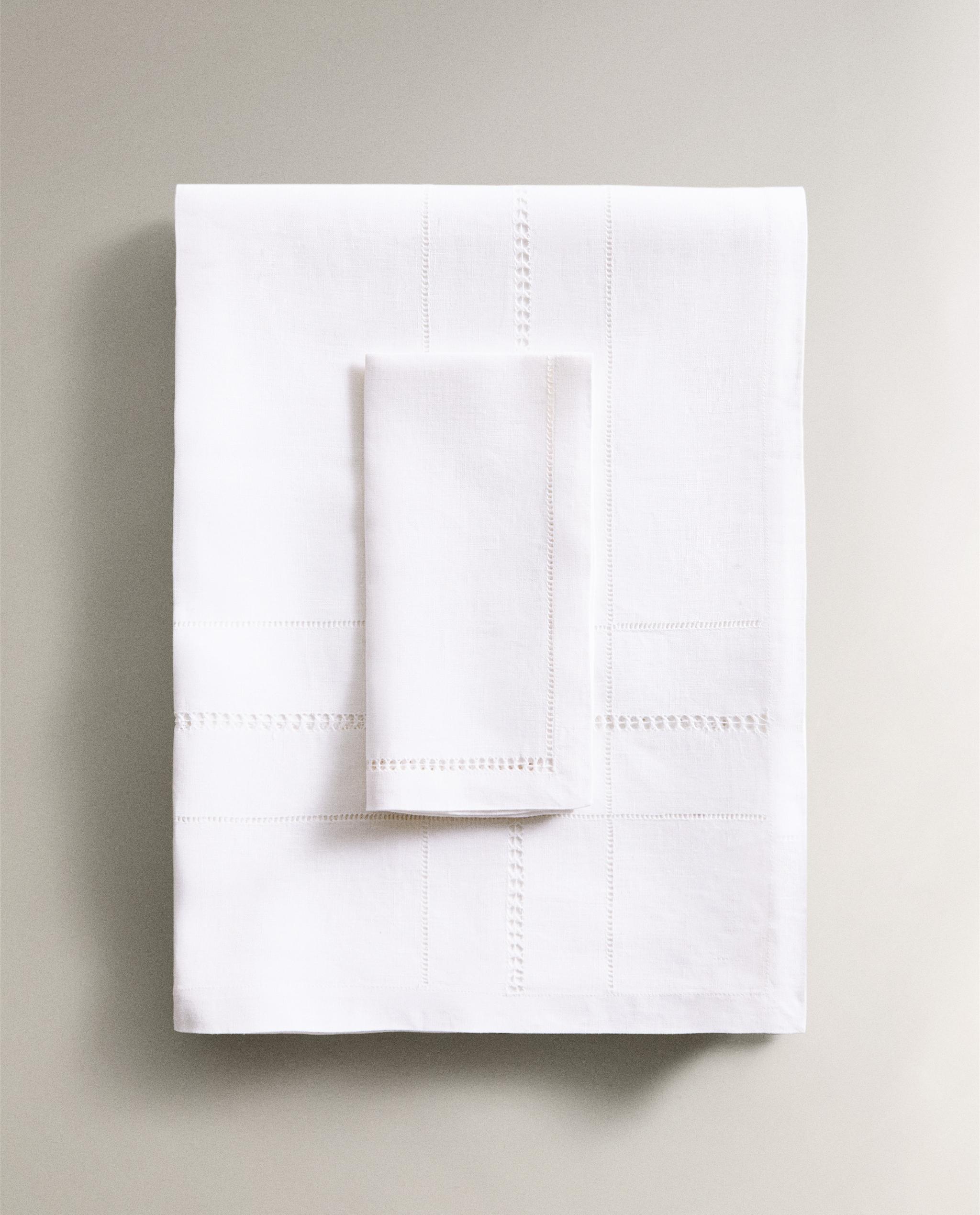 ドロンワーク刺繍 リネンブレンド テーブルクロス | Zara Home 日本/Japan