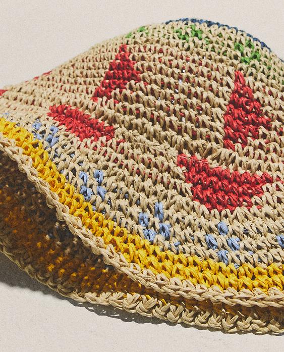 SOMBRERO PLAYA INFANTIL PAPEL ESTAMPADO