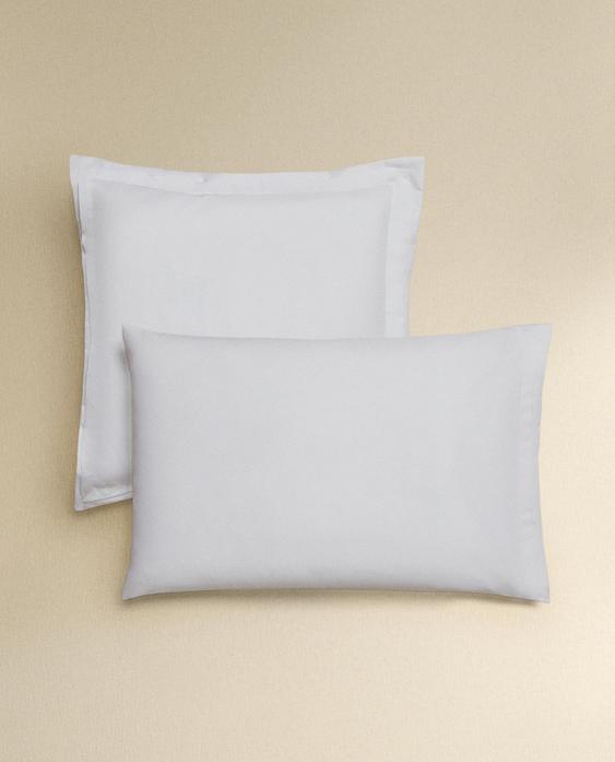 PLEATED COTTON SATEEN PILLOWCASE (1000 THREAD COUNT)