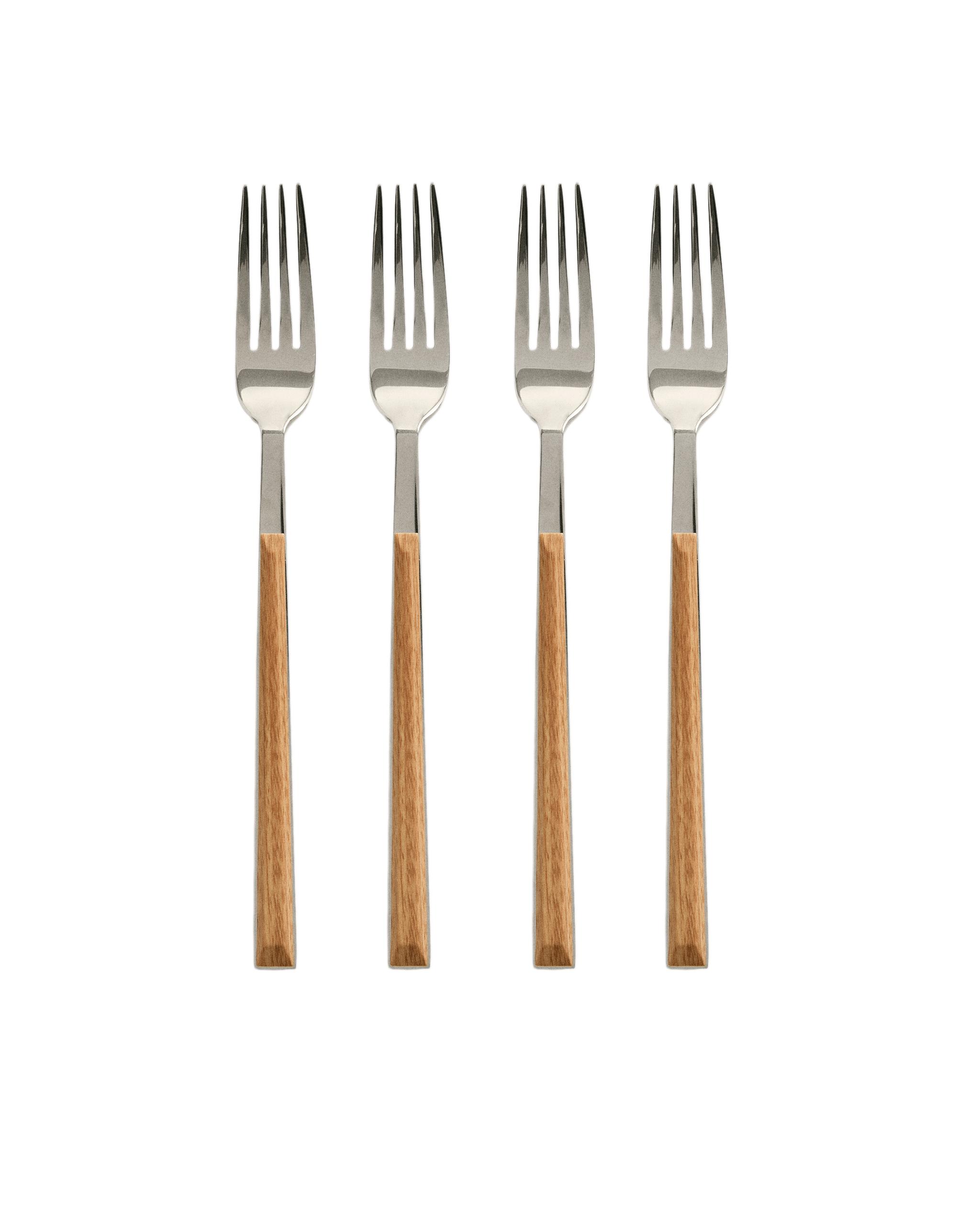 PACK OF FORKS WITH WOOD-EFFECT HANDLES (PACK OF 4) product thumbnail 8