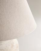 Large Antique Finish Ceramic Table Lamp - Elegant Decor