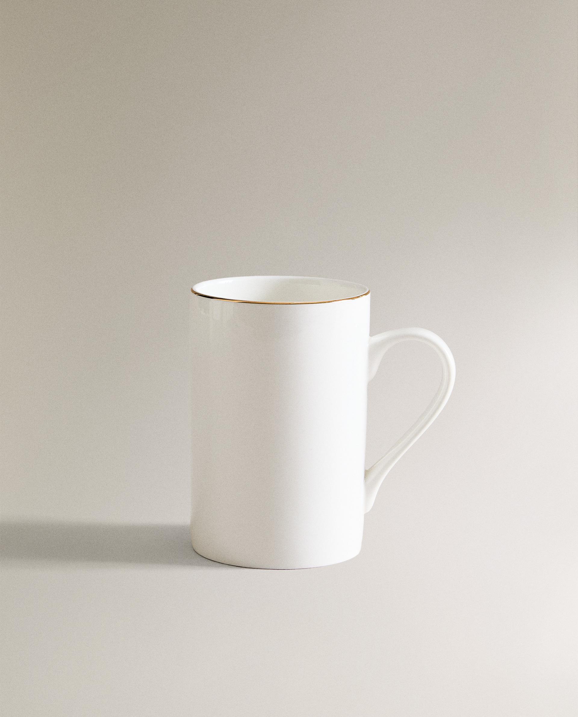 RIMMED BONE CHINA MUG