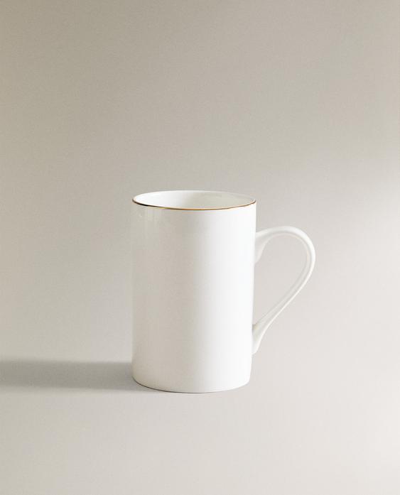 HRNEK Z KOSTNÍHO PORCELÁNU S OZDOBNÝM OKRAJEM
