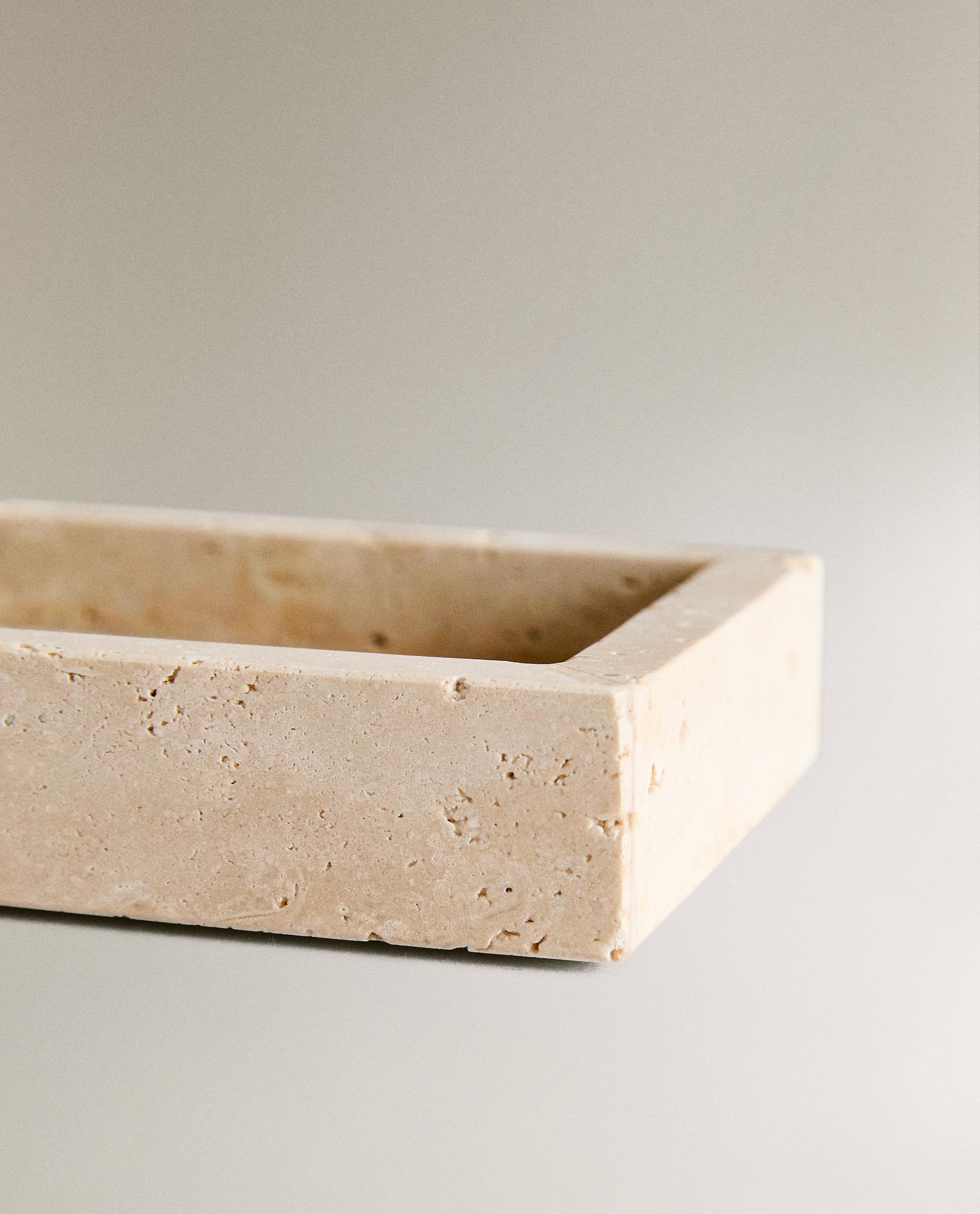 BEIGE MARBLE BATHROOM SOAP DISH product thumbnail 5