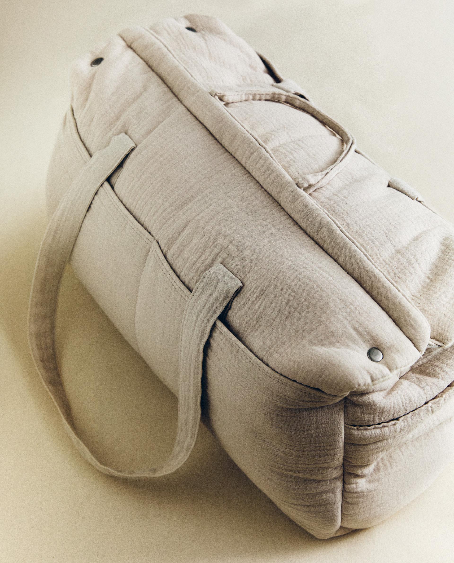 新品　zara コットンマザーズバッグ　トートバッグ　ザラ 美品☆ ZARA コットン マザーズバッグ - メルカリ