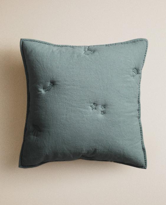 KIDS' SPACE QUILTED CUSHION COVER