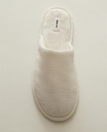 JACQUARD MULE SLIPPERS