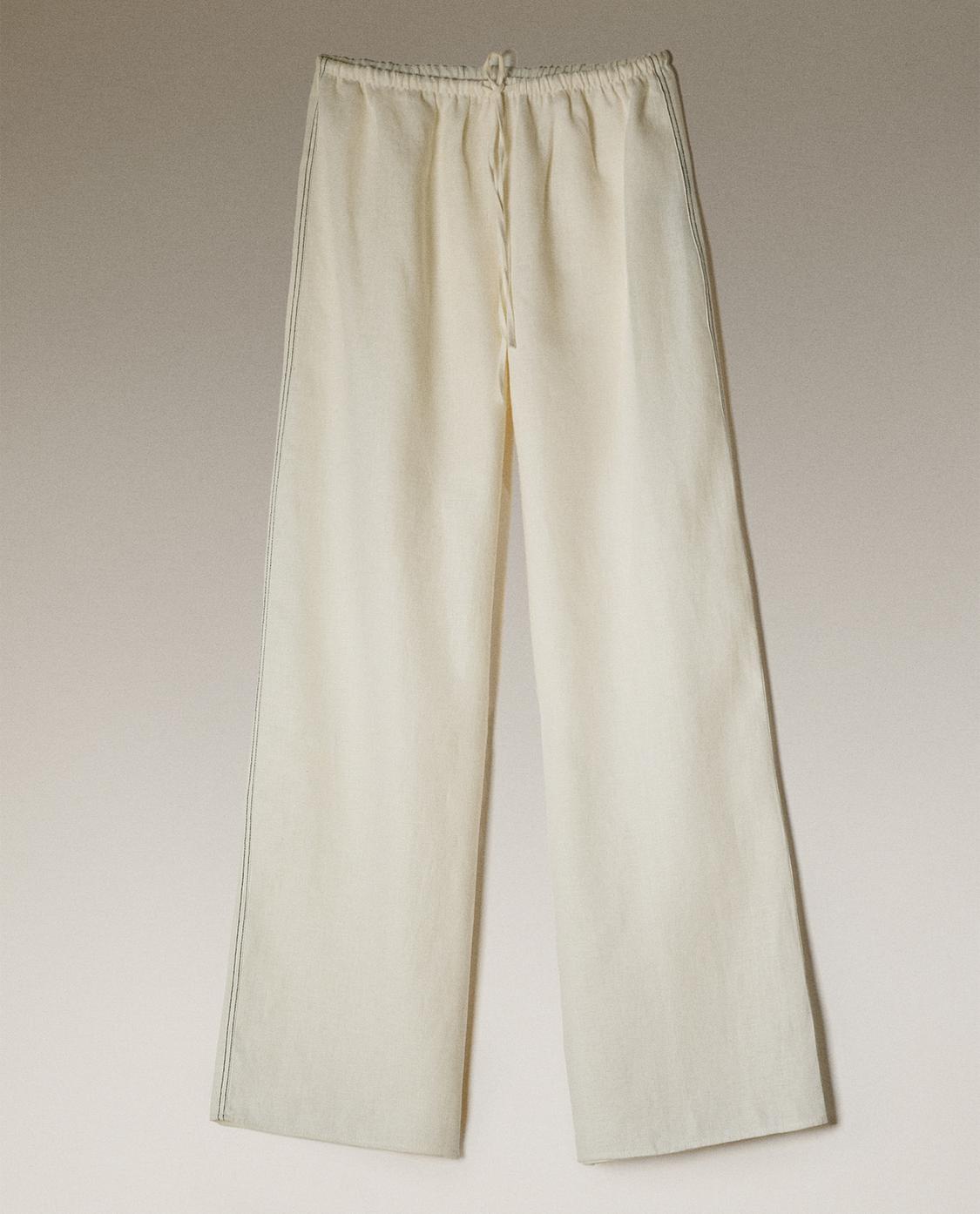 Linen Pants Zara Pantalone Lino Lino Pantaloni Saldi Zara