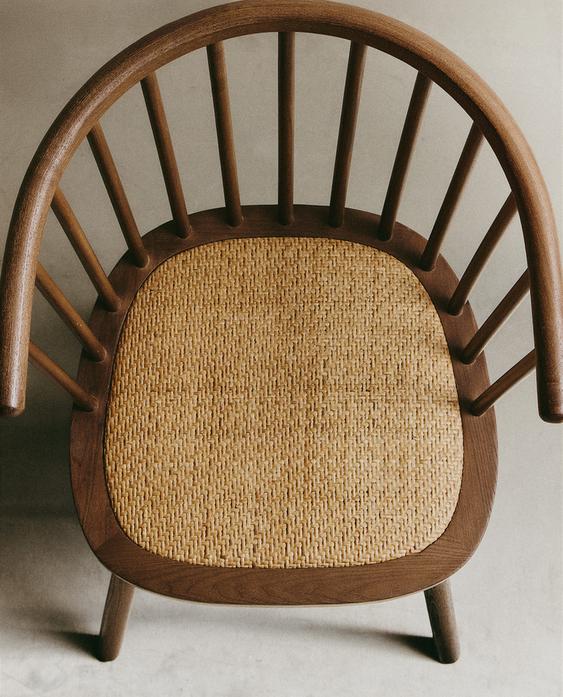 ASH AND RATTAN CHAIR