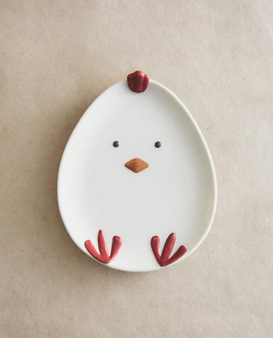 KIDS’ HEN PORCELAIN PLATE