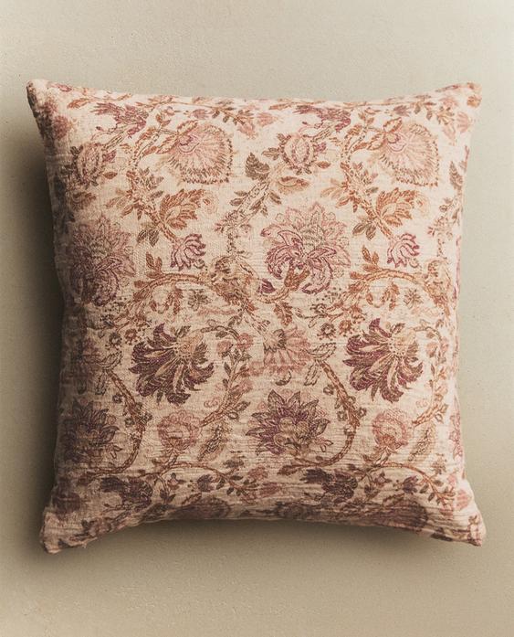 CAPA DE ALMOFADA COM ESTAMPADO DE FLORES