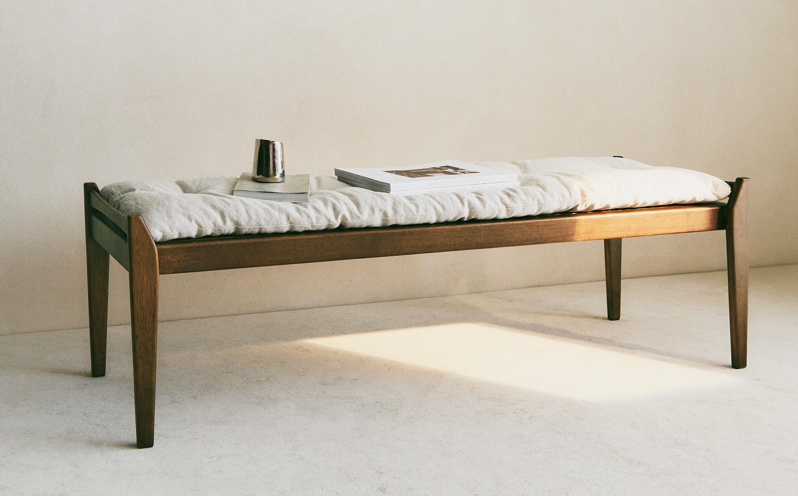 LONG WOODEN BENCH