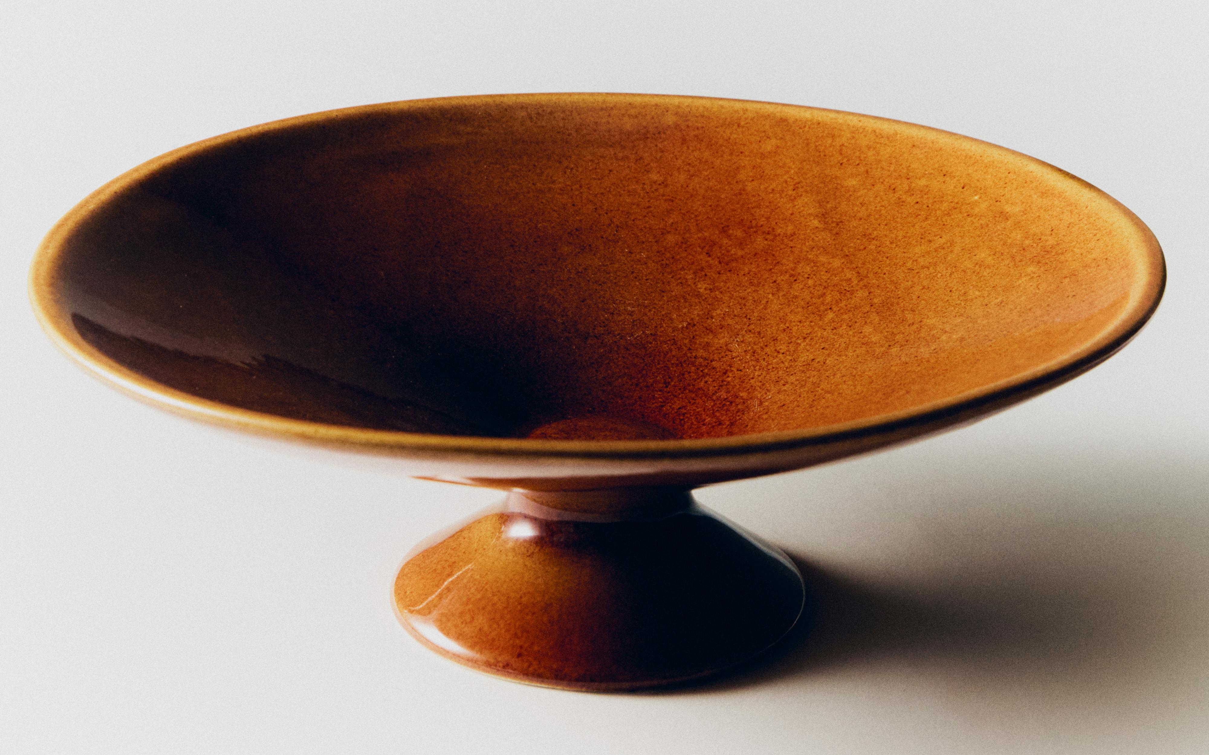 DECORATIVE BROWN CERAMIC BOWL product thumbnail 8