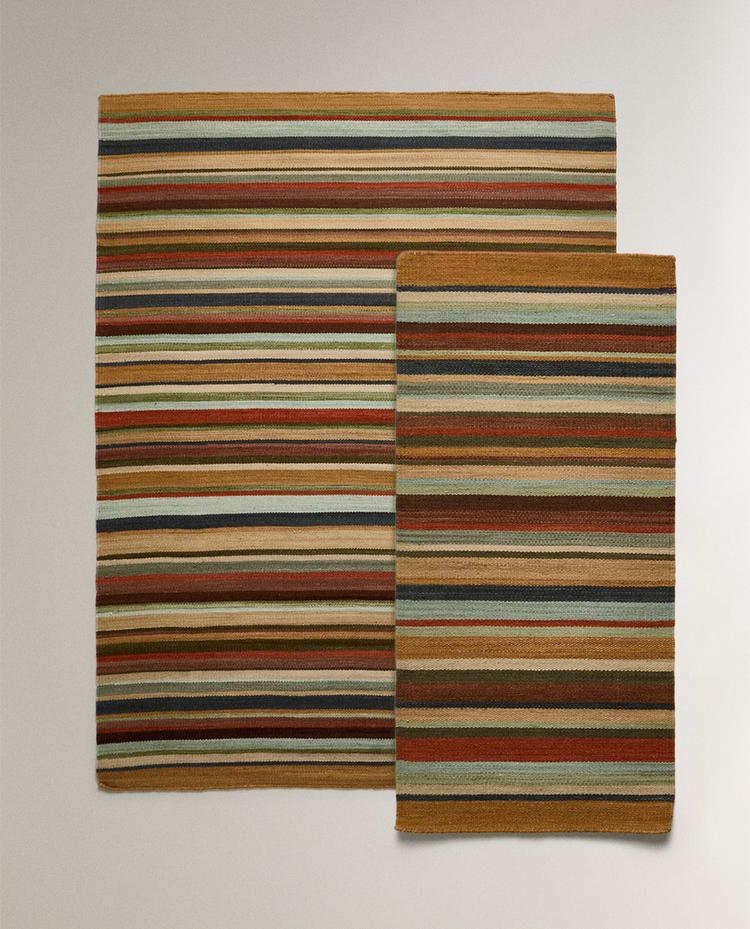 COLOURED STRIPED RUG