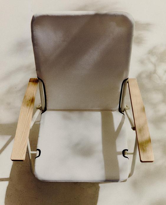 AHŞAP KOLLU KATLANIR PLAJ SANDALYESİ