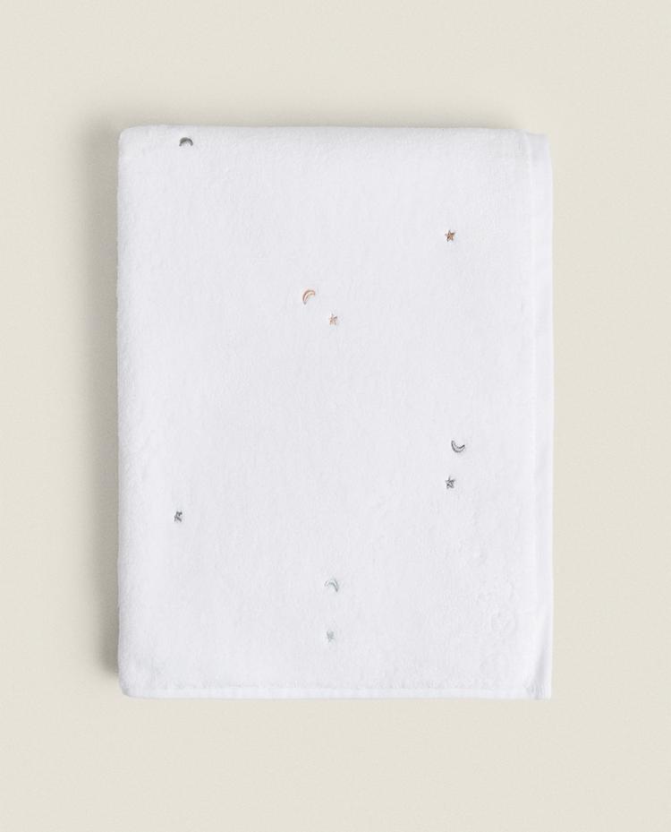 منشفة حمام للأطفال بأقمار ونجوم