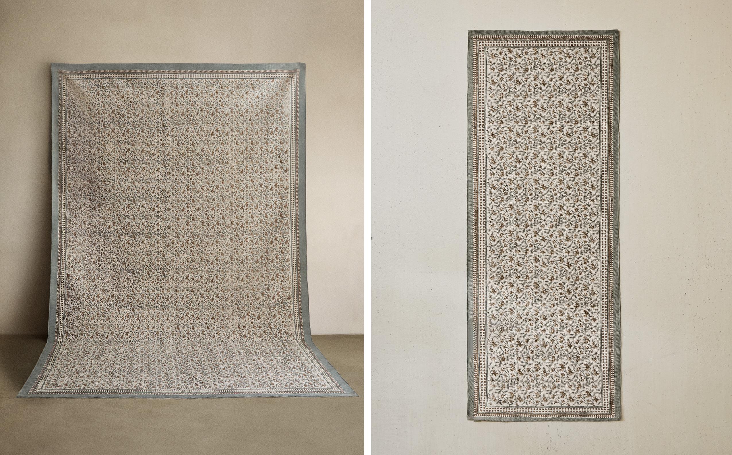 FLORAL BLOCK PRINT RUG