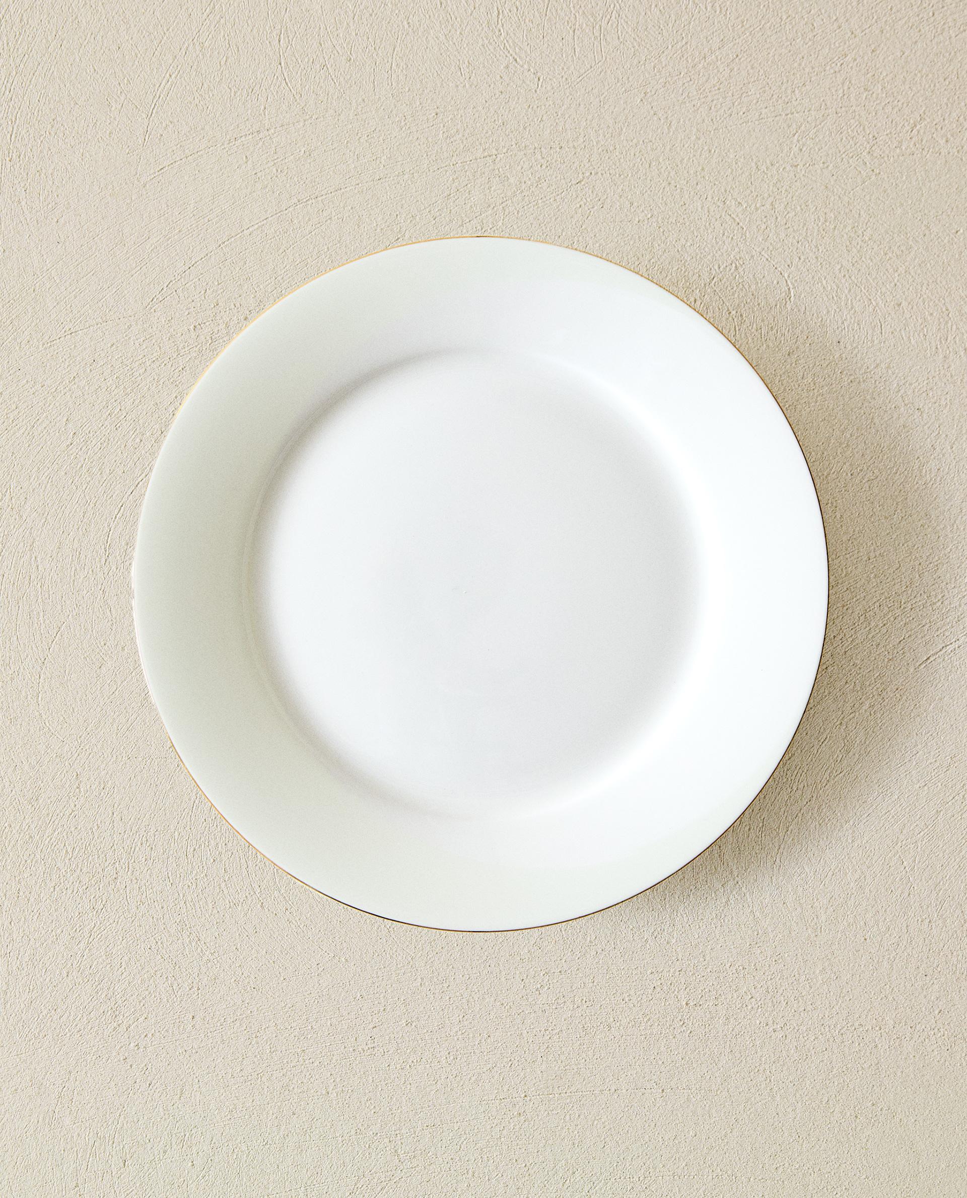 PLATO PAN LETICIA BONE CHINA FILO ORO