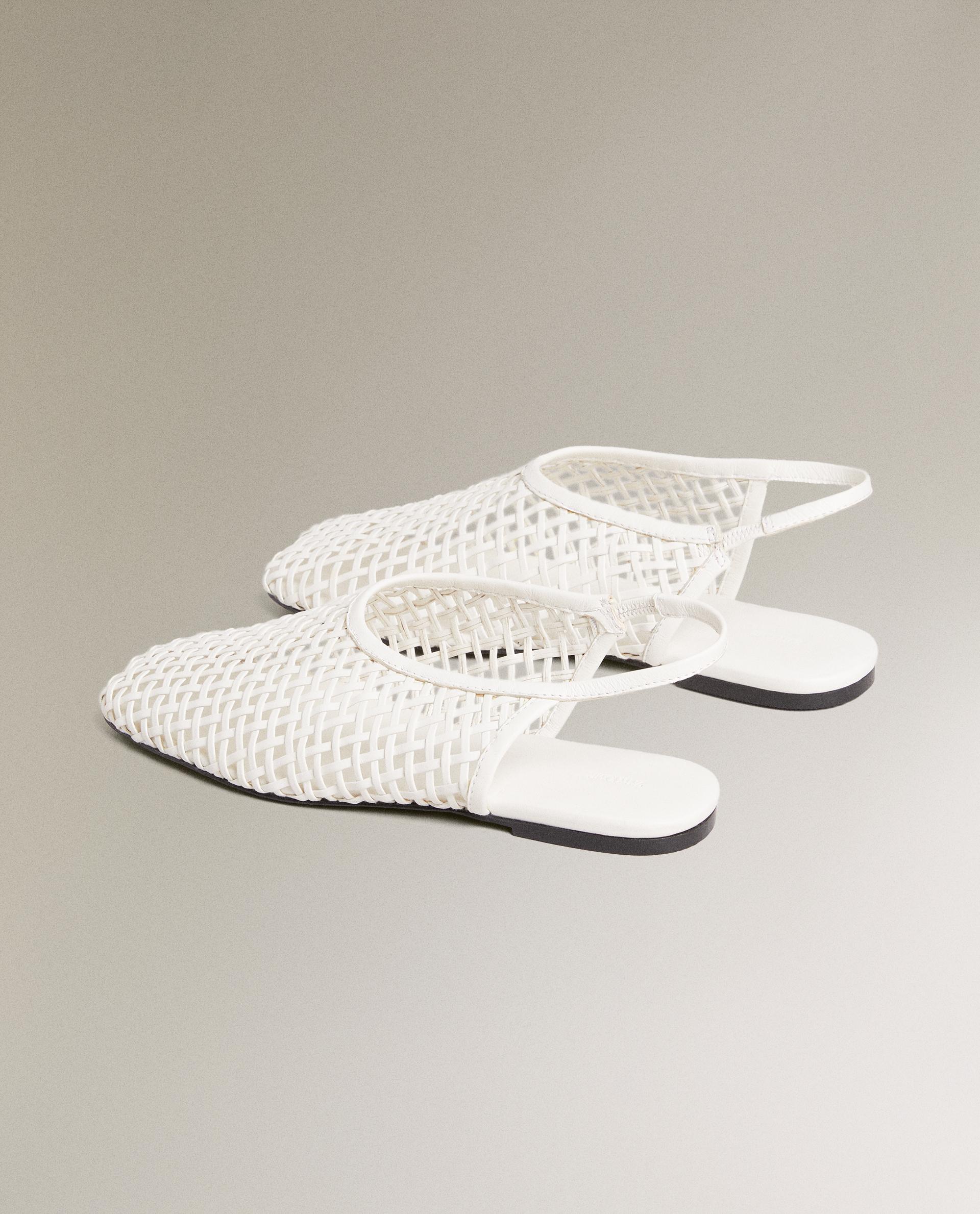 ZARA  バレリーナシューズ 編み込みレザー 1242/300 ZARA HOME バレリーナシューズ 編み込みレザー 1242/300 (ZARA