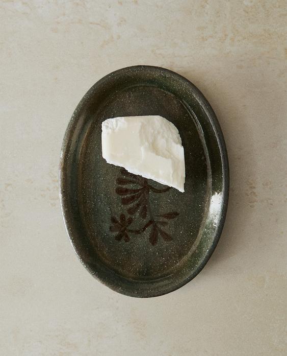 FLORAL CERAMIC BATHROOM SOAP DISH FLORAL CERAMIC BATHROOM SOAP DISH