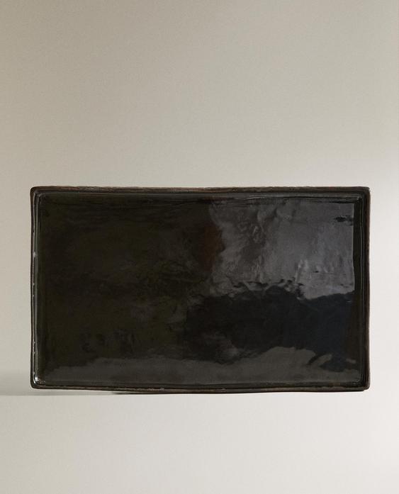 BLACK CERAMIC TRAY BLACK CERAMIC TRAY