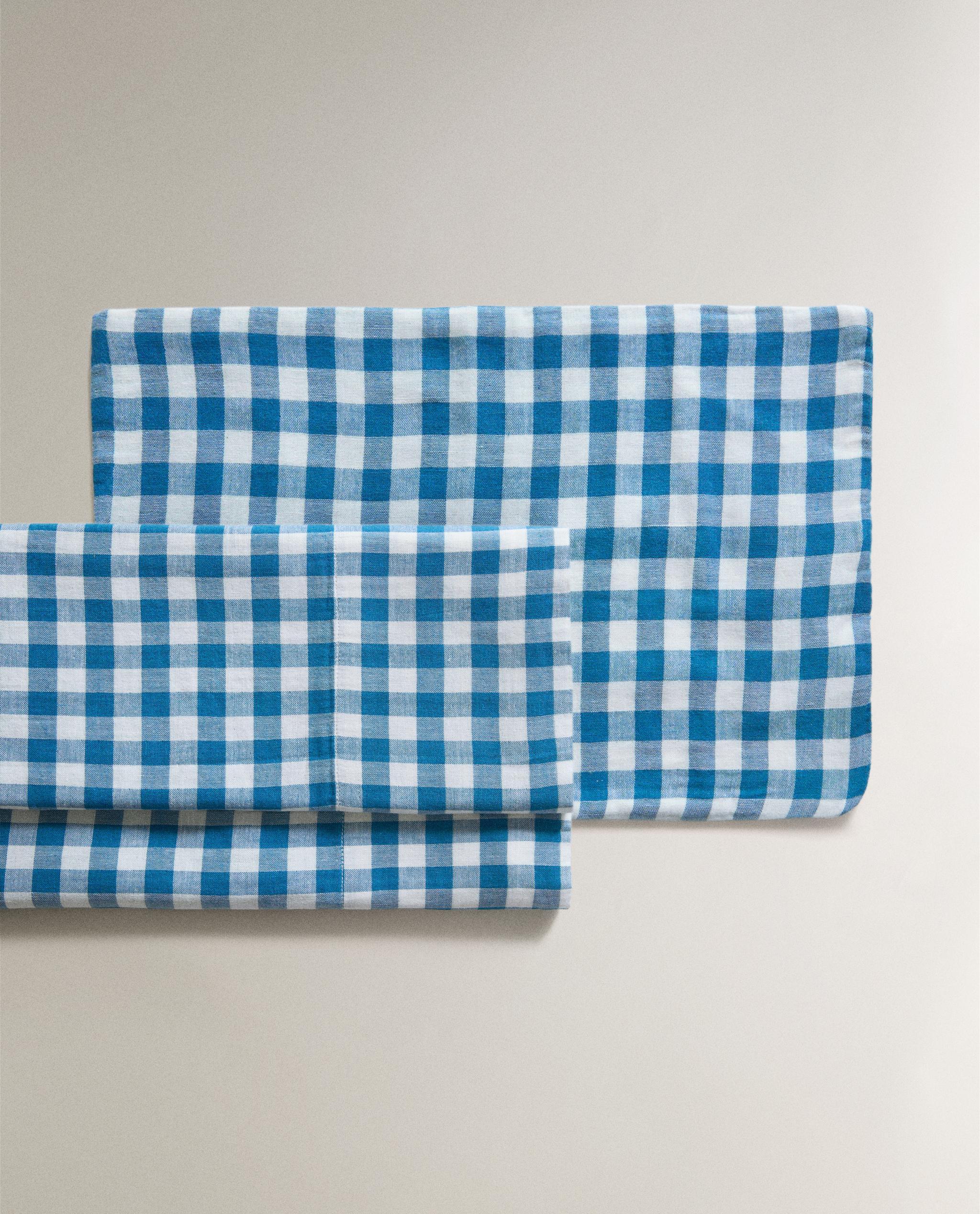 CHECK COT PILLOWCASE AND FLAT SHEET SET product thumbnail 5