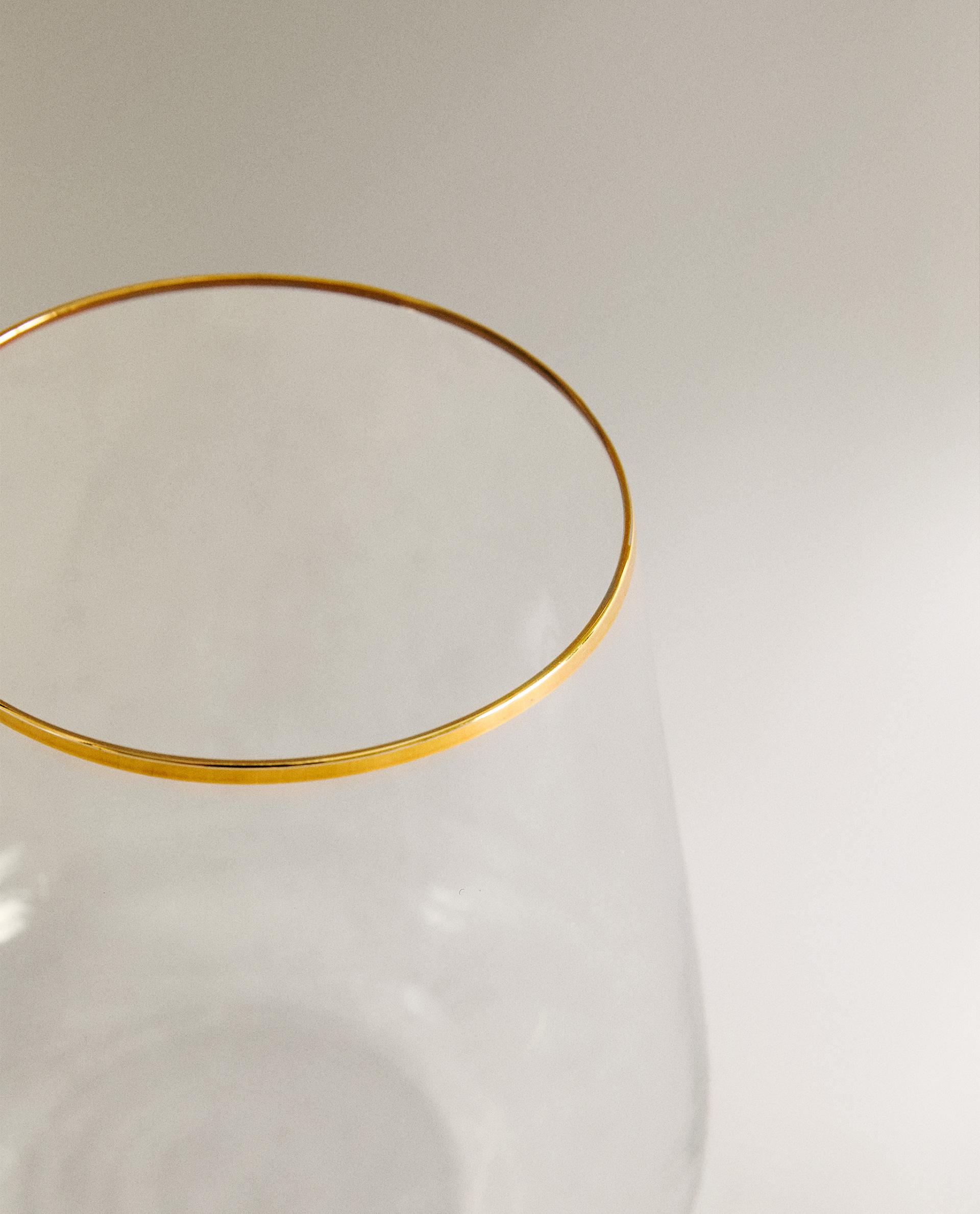 BOHEMIA CRYSTAL TUMBLER WITH GOLD RIM