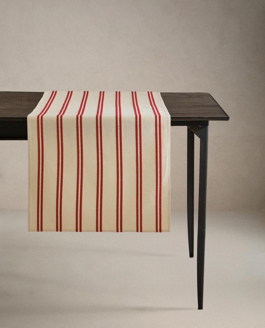 ÇİFT NAKIŞLI ÇİZGİLİ MASA RUNNER
