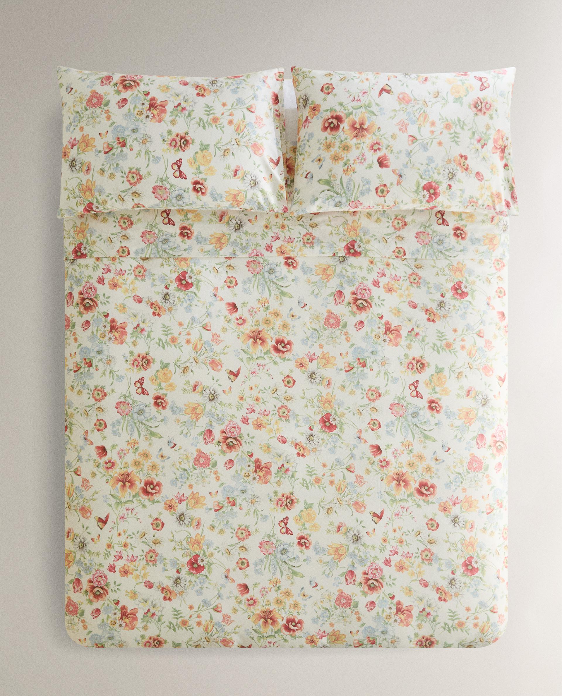 フラワープリント サテンデュべカバー | Zara Home 日本/Japan