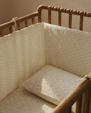 FLORAL BABY COT BUMPER COVER