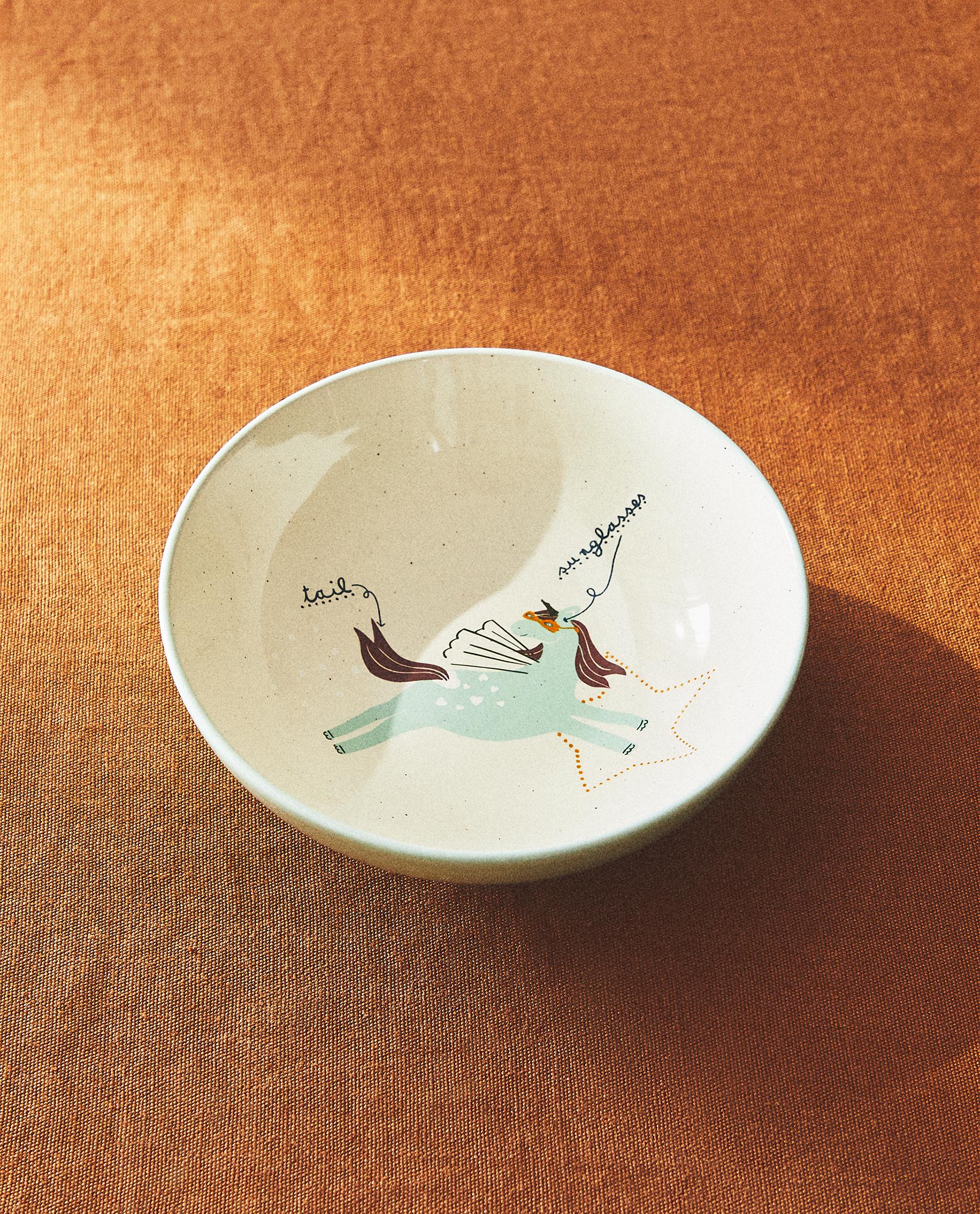 CHILDREN S UNICORN CERAMIC BOWL