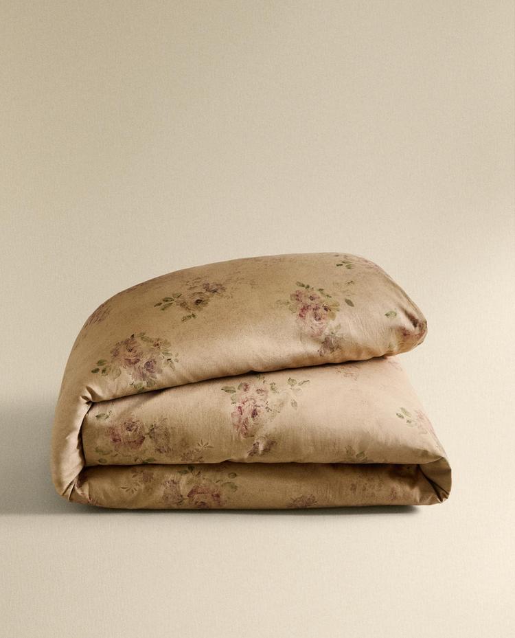 FUNDA NÓRDICA SATÉN ESTAMPADO FLOR
