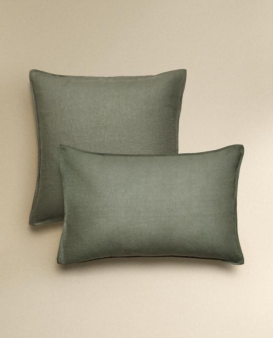 KOPFKISSENBEZUG WASHED-LOOK LEINEN (140 G/M²) KOPFKISSENBEZUG WASHED-LOOK LEINEN (140 G/M²)