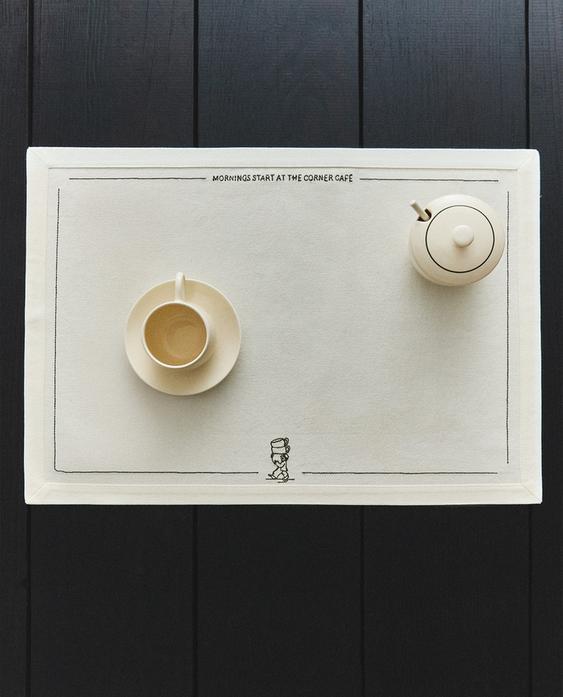 COTTON COFFEE WAITER PLACEMAT COTTON COFFEE WAITER PLACEMAT