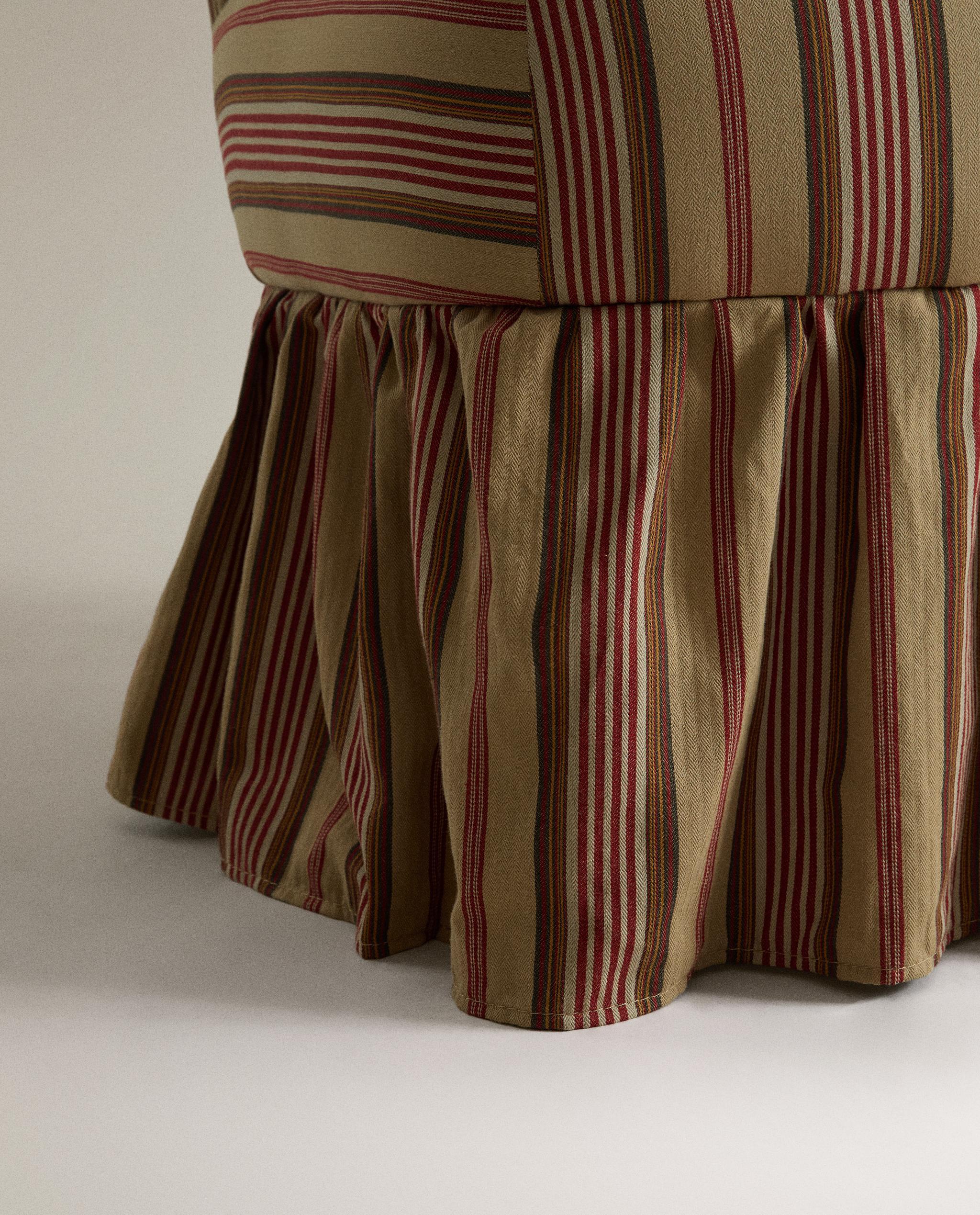 STRIPED ARMCHAIR WITH RUFFLE | KATHARINE POLE product thumbnail 5