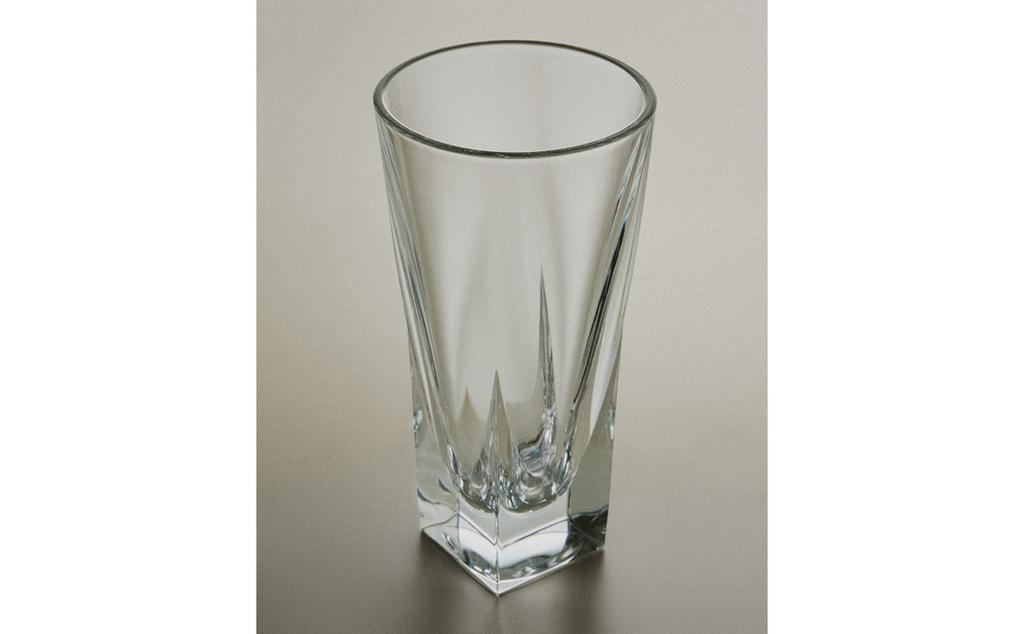 VASO DE VIDRO FACETADO