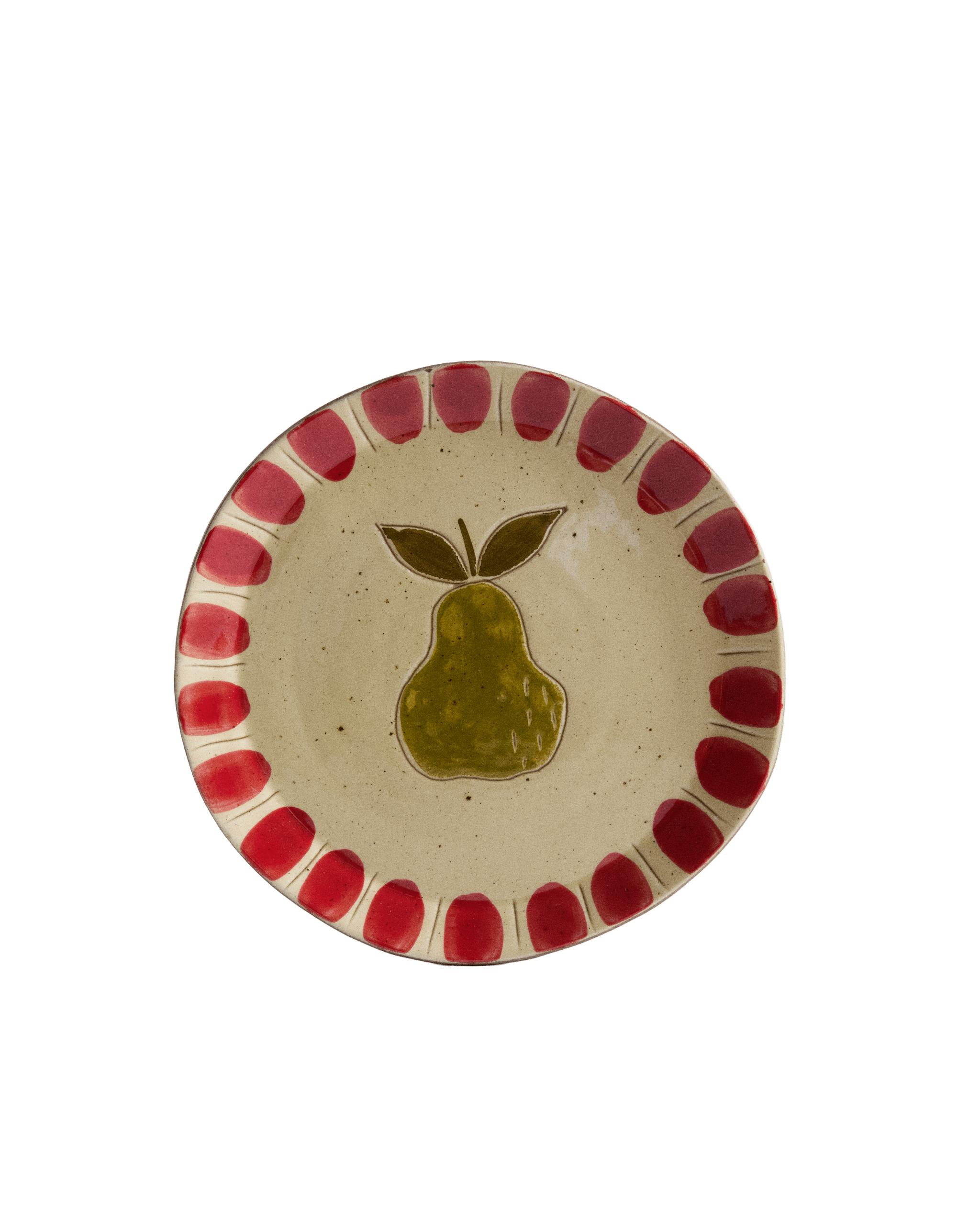EARTHENWARE DESSERT PLATE WITH FRUIT DESIGN product thumbnail 16