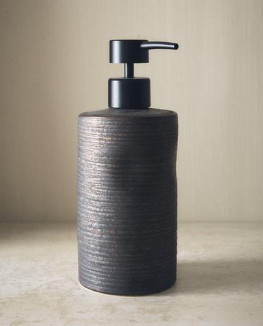 موزع صابون خزف أسود