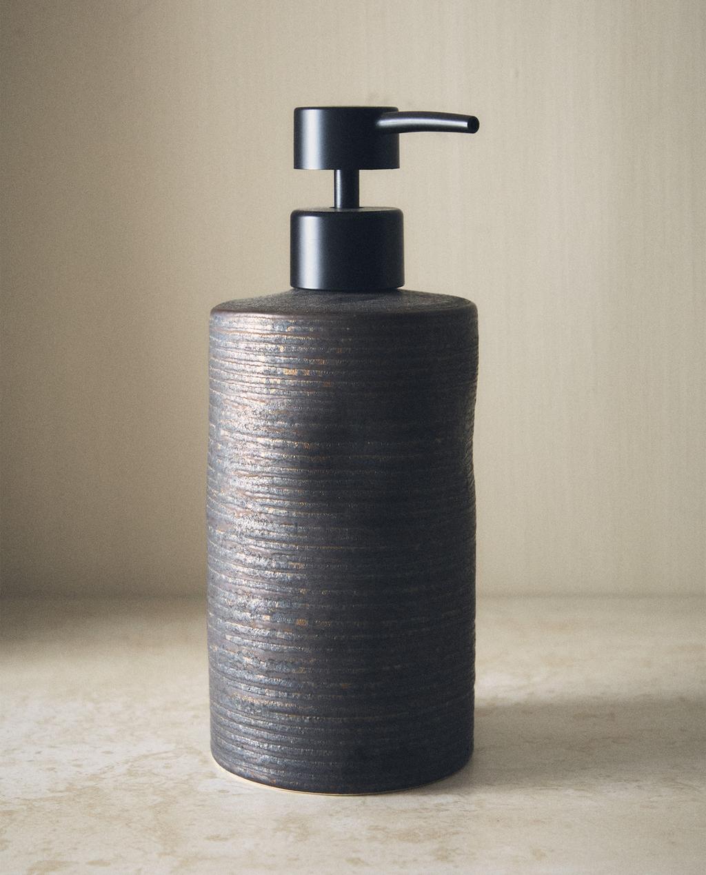ブラックセラミック ソープディスペンサー