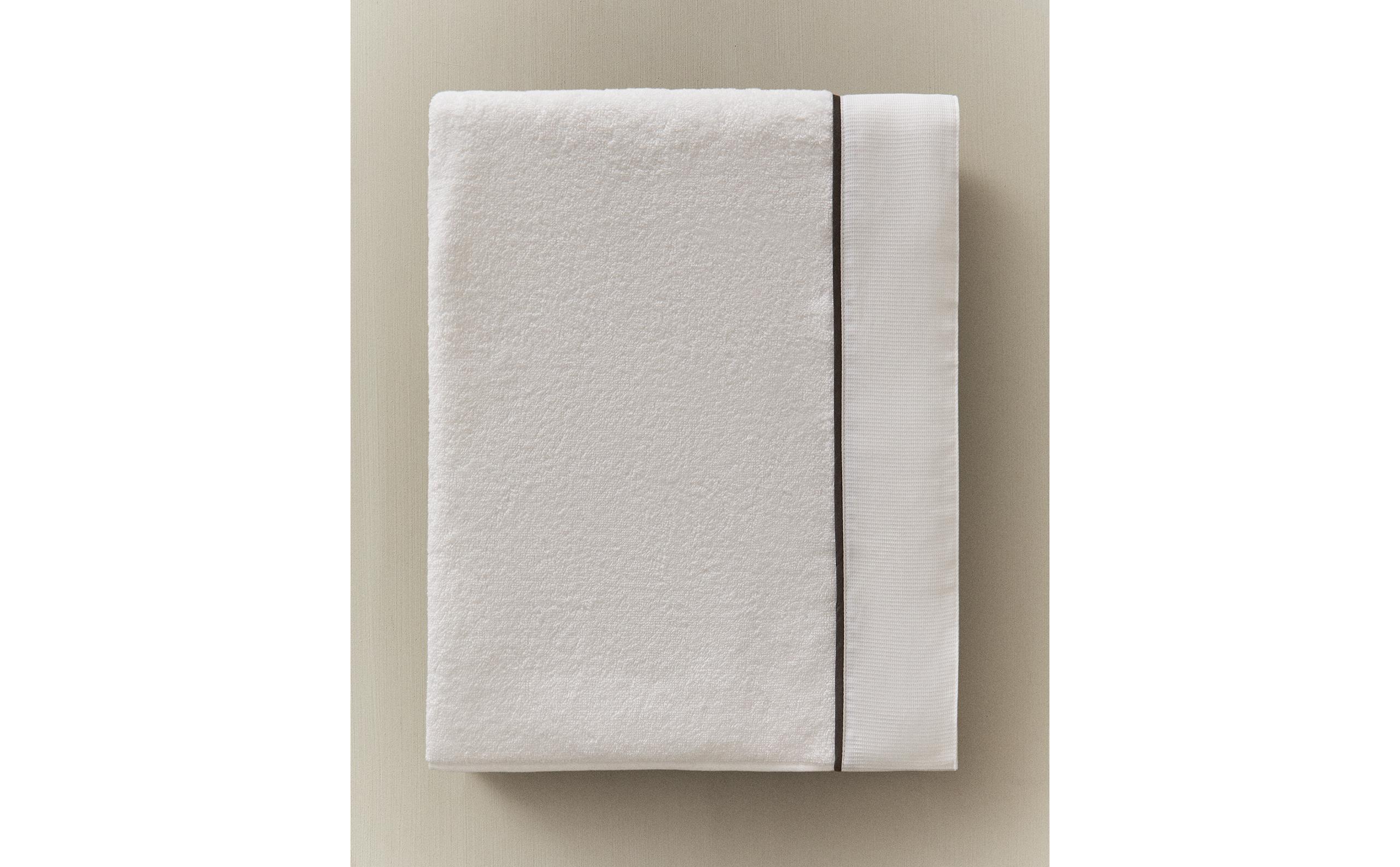 PIQUÉ BAND BATH TOWEL | Zara Home Iraq