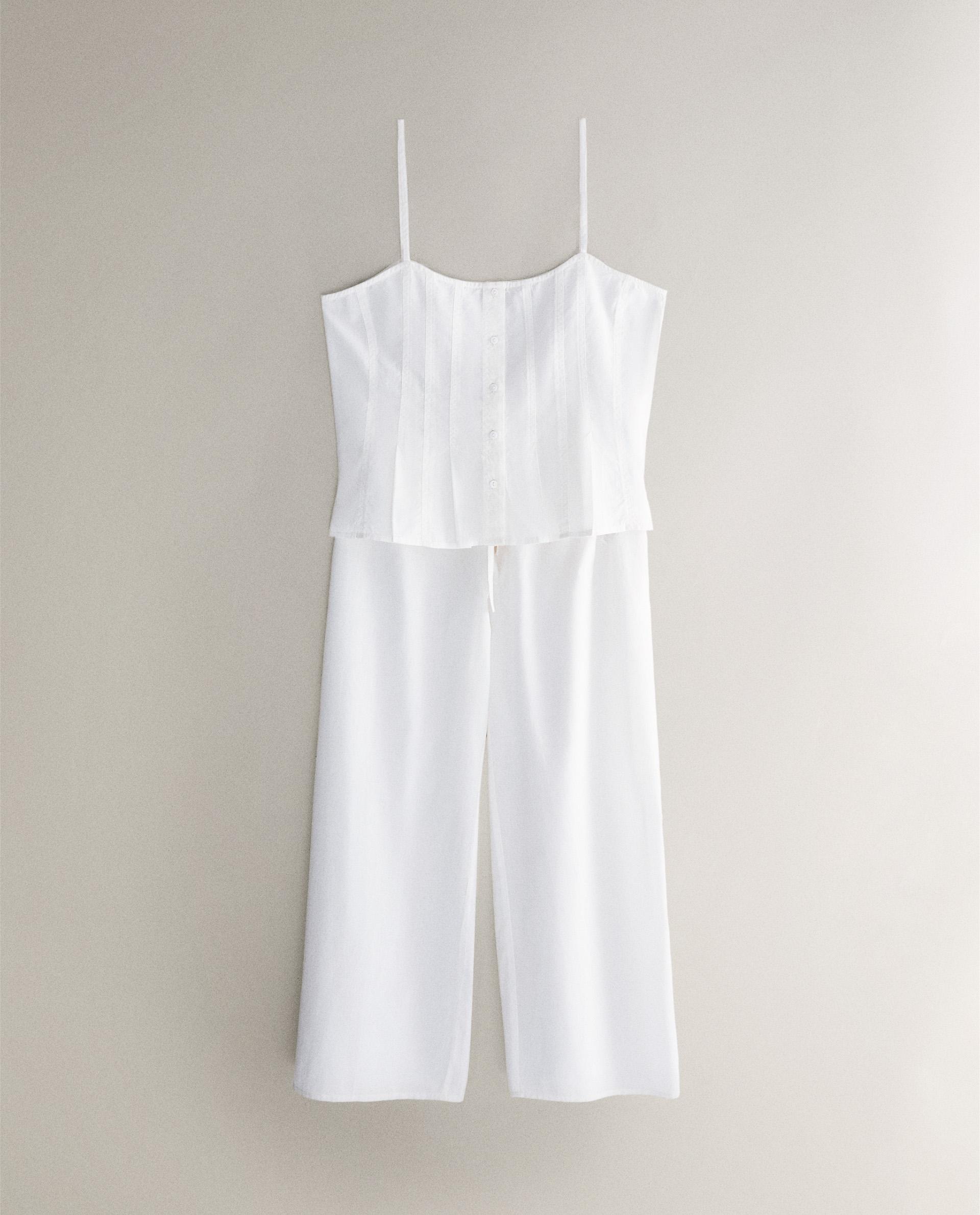 ラテ COTTON TOP WITH SEAM DETAILS | Zara Home United States of