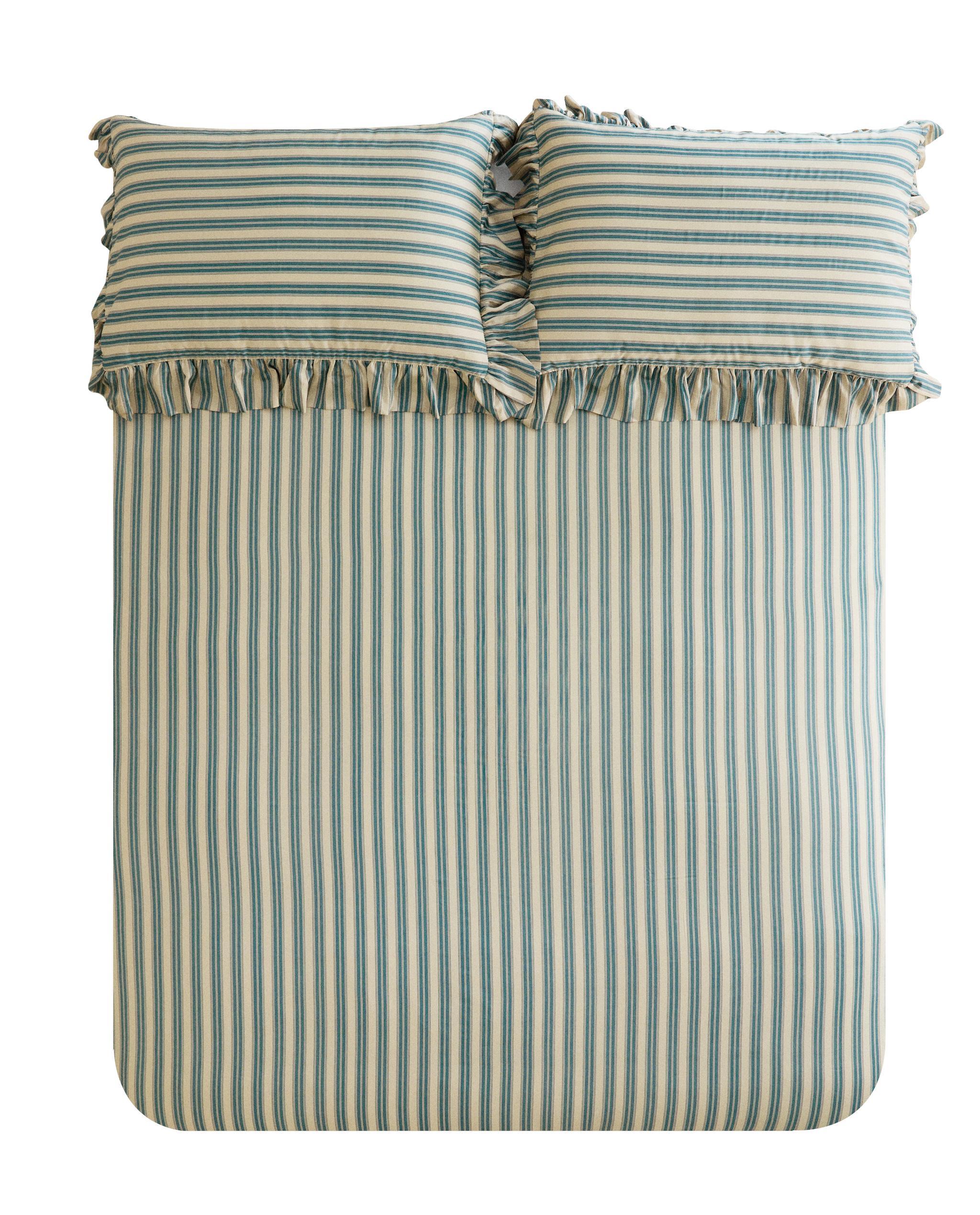 STRIPED DUVET COVER WITH RUFFLE TRIM | KATHARINE POLE product thumbnail 6
