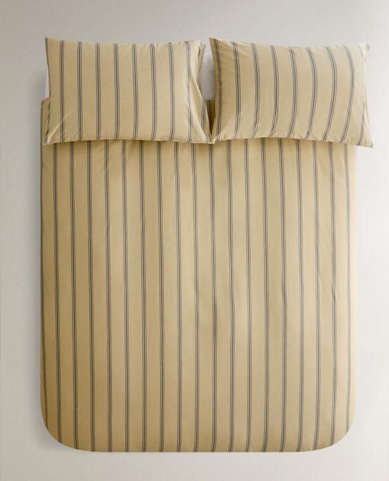 POSZWA NA KOŁDRĘ Z BAWEŁNIANEGO PERKALU W PASKI (300 NITEK) POSZWA NA KOŁDRĘ Z BAWEŁNIANEGO PERKALU W PASKI (300 NITEK)