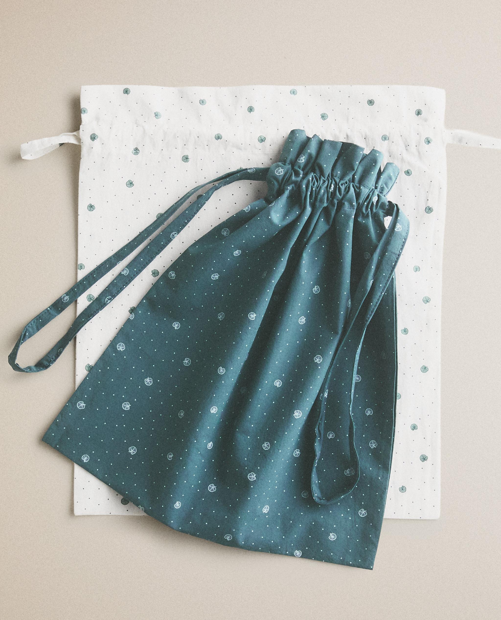 KIDS' LEAF PRINT COTTON LAUNDRY BAG product thumbnail 9