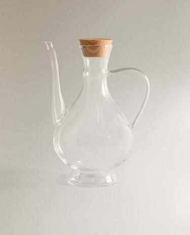 ΔΟΧΕΙΟ ΛΑΔΙΟΥ ΑΠΟ ΒΟΡΙΟΠΥΡΙΤΙΚΟ ΓΥΑΛΙ ΜΕ ΞΥΛΙΝΟ ΠΩΜΑ