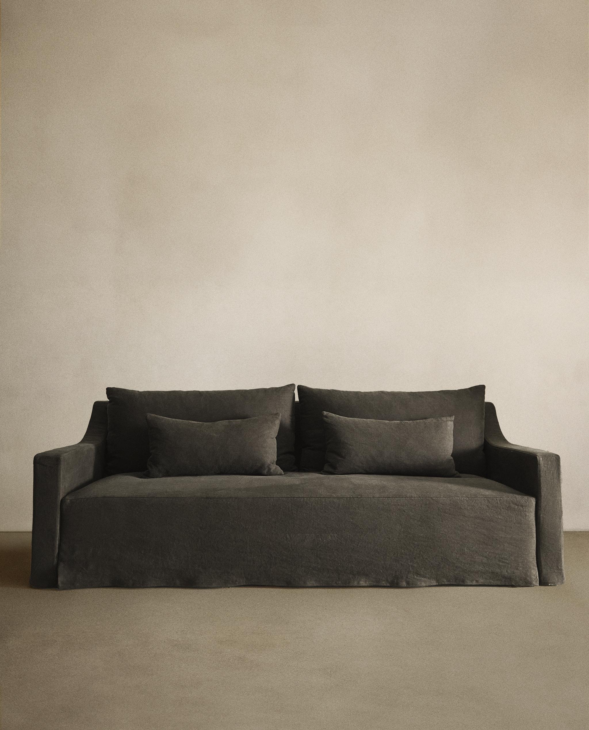ウォッシュドリネンカバー取り外し可能ソファー | Zara Home 日本/Japan