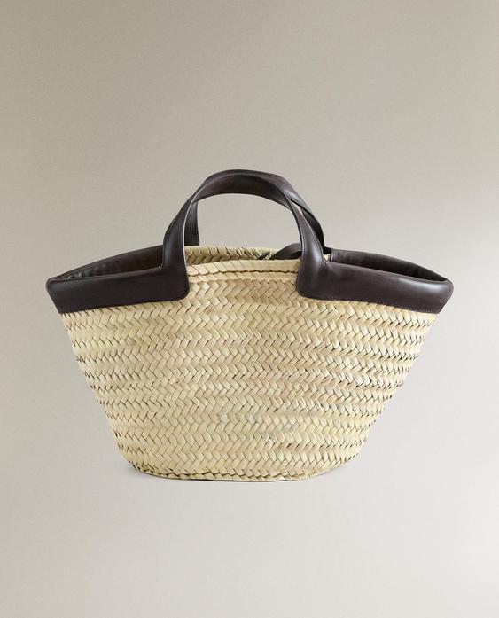 MINI KABELKA SHOPPER S KOŽENÝM DETAILEM