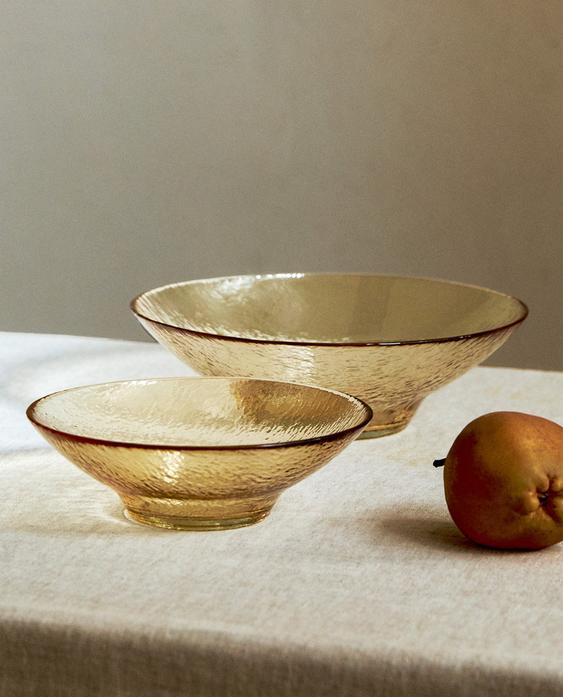 TEXTURED GLASS BOWLS TEXTURED GLASS BOWLS