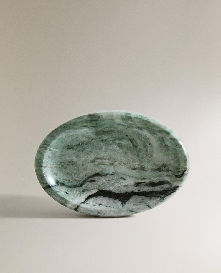 صحن صابون رخام أخضر