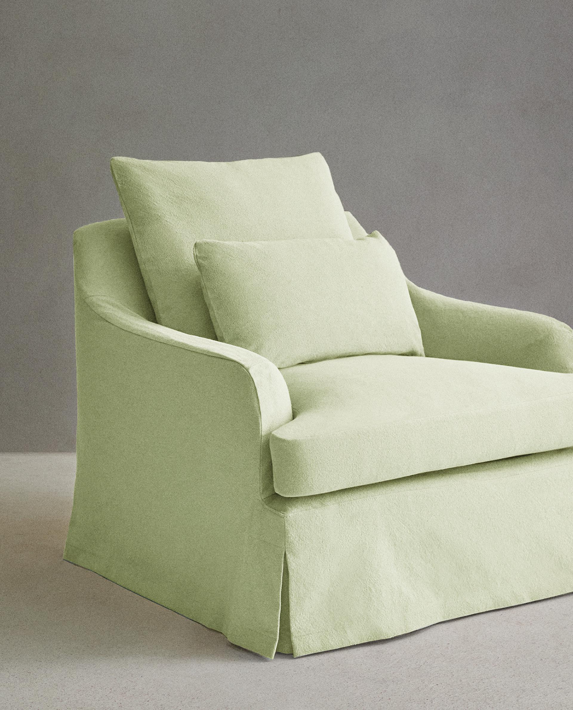 ZARA HOME リネン　アップホルスダード　ソファ　送料込み リネン アップホルスタード アームチェア | Zara Home 日本/Japan
